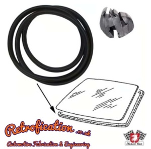 VW MK1 Caddy Golf Front Windscreen Rubber with Groove for Chrome Trim